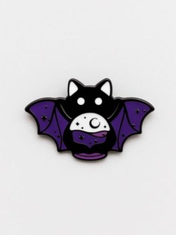 Значок металлический iLikeGift "Bat cat"