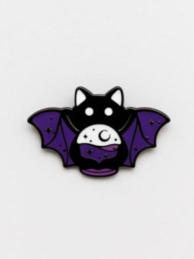 Значок металлический iLikeGift "Bat cat"