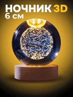 Ночник 3D iLikeGift «Molecules» (6 см)