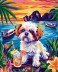 Картина по номерам 40*50 &quot;Тропический отдых&quot; (24 цвета) 