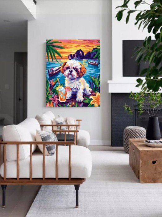 Картина по номерам 40*50 &quot;Тропический отдых&quot; (24 цвета) 