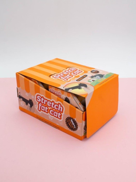 Мялка - антистресс «Fat cat», шоубокс 12 шт. 