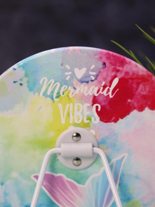 Зеркало настольное &quot;Mermaid vibes&quot;, розовое (15,5*16 см) 