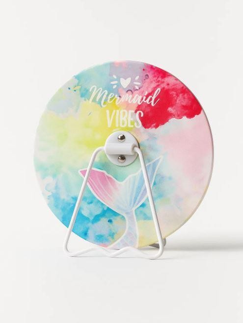 Зеркало настольное "Mermaid vibes", розовое (15,5*16 см) 