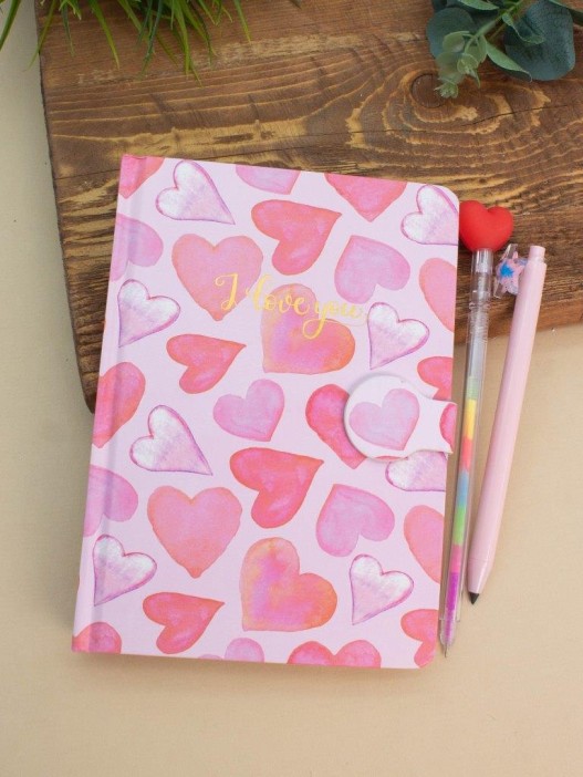 Блокнот (B6) &quot;Love pattern&quot;, pink (18.5*13) 