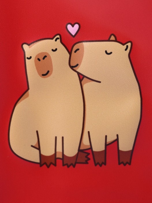 Обложка для паспорта «Capybara love», плотность 280 мкм 