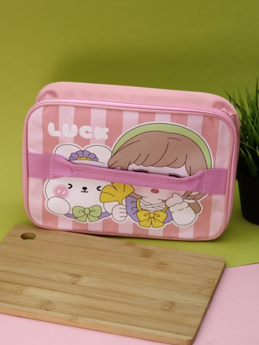 Сумка на чемодан сверху &quot;Anime Girl&quot;, pink (29*22*8) 