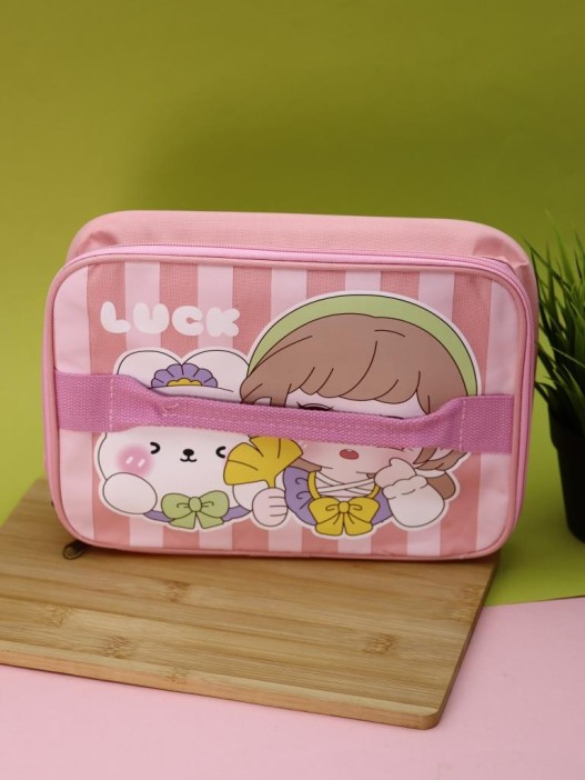 Сумка на чемодан сверху &quot;Anime Girl&quot;, pink (29*22*8) 