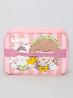 Сумка на чемодан сверху "Anime Girl", pink (29*22*8)