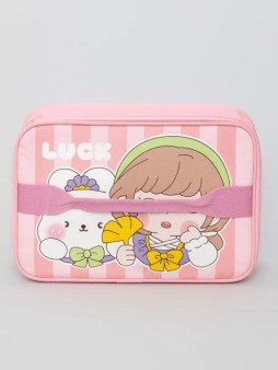 Сумка на чемодан сверху "Anime Girl", pink (29*22*8)