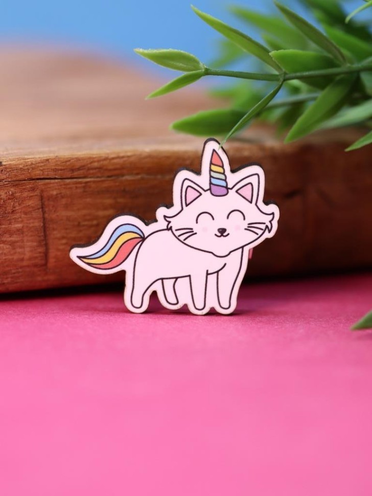 Значок "Кот единорог"