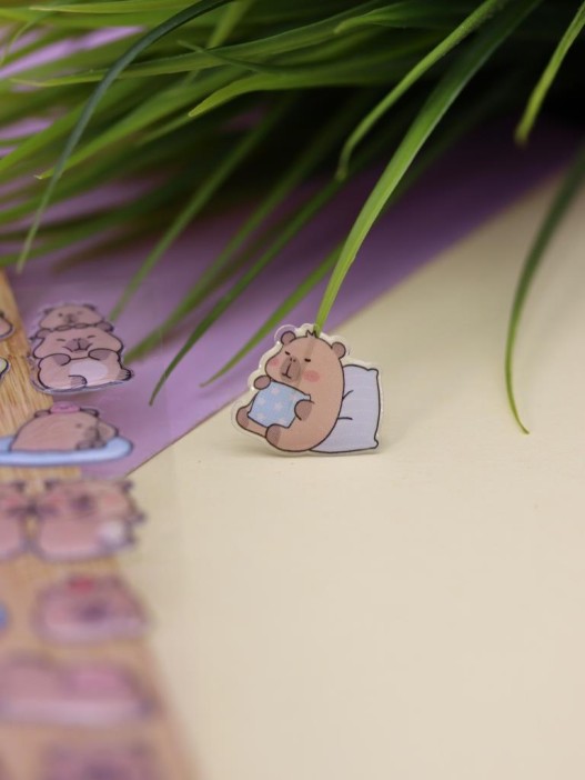 Наклейки объемные "Sleepy Capybara" (20,5*9 см) 