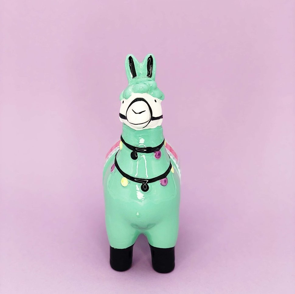 Копилка "Lama", green