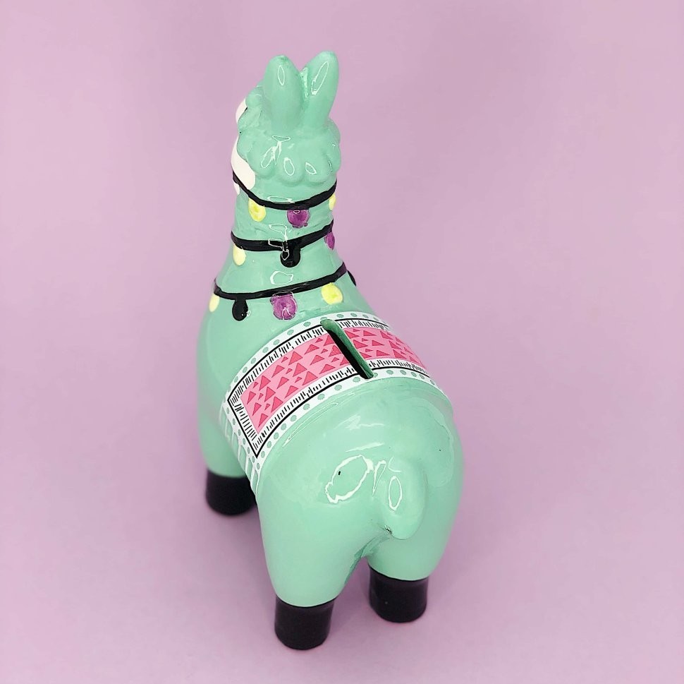 Копилка "Lama", green