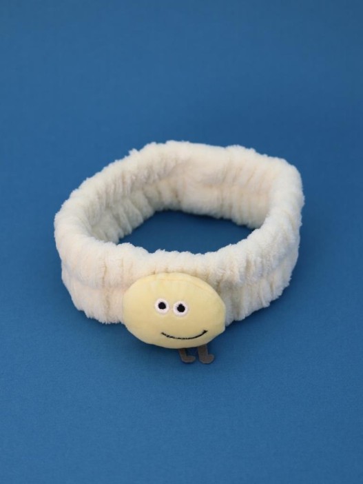 Повязка на голову "Smiley", white 