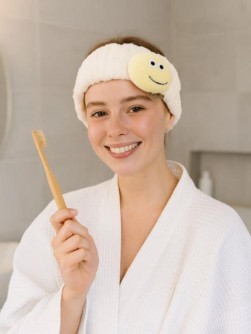 Повязка на голову "Smiley", white