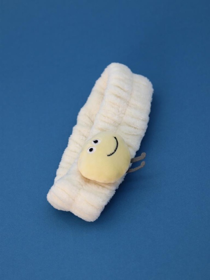 Повязка на голову "Smiley", white