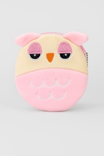Кошелёк плюшевый &quot;Pink owl&quot;, pink (11*10 см)