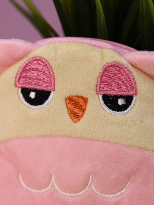 Кошелёк плюшевый &quot;Pink owl&quot;, pink (11*10 см) 