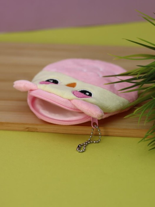 Кошелёк плюшевый &quot;Pink owl&quot;, pink (11*10 см) 