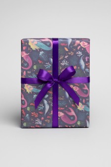 Упаковочная бумага «Mermaid in the ocean», purple (50*70 см)