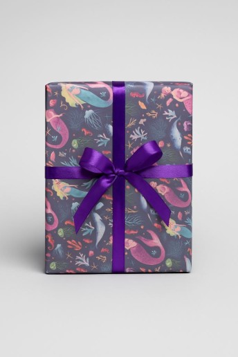 Упаковочная бумага «Mermaid in the ocean», purple (50*70 см)