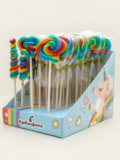 Леденцы "Радужное ассорти", клубничный пломбир (шоубокс - 30 шт.)