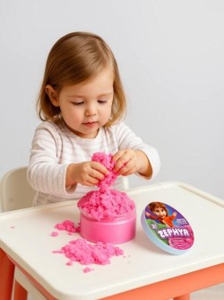 Кинетический пластилин "Zephyr", розовый (150гр)