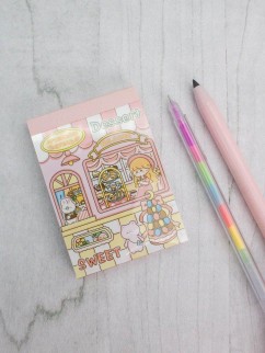Блокнот отрывной для записей &quot;Lovely stories, cafe&quot;, pink