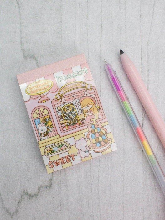 Блокнот отрывной для записей &quot;Lovely stories, cafe&quot;, pink 