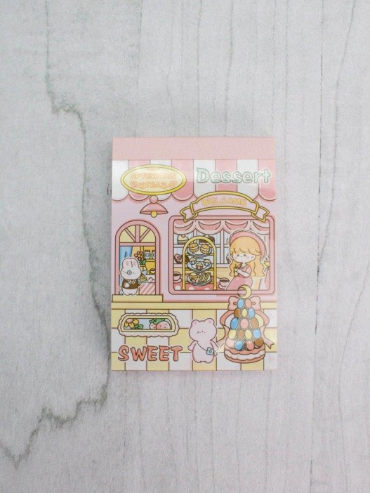 Блокнот отрывной для записей &quot;Lovely stories, cafe&quot;, pink 