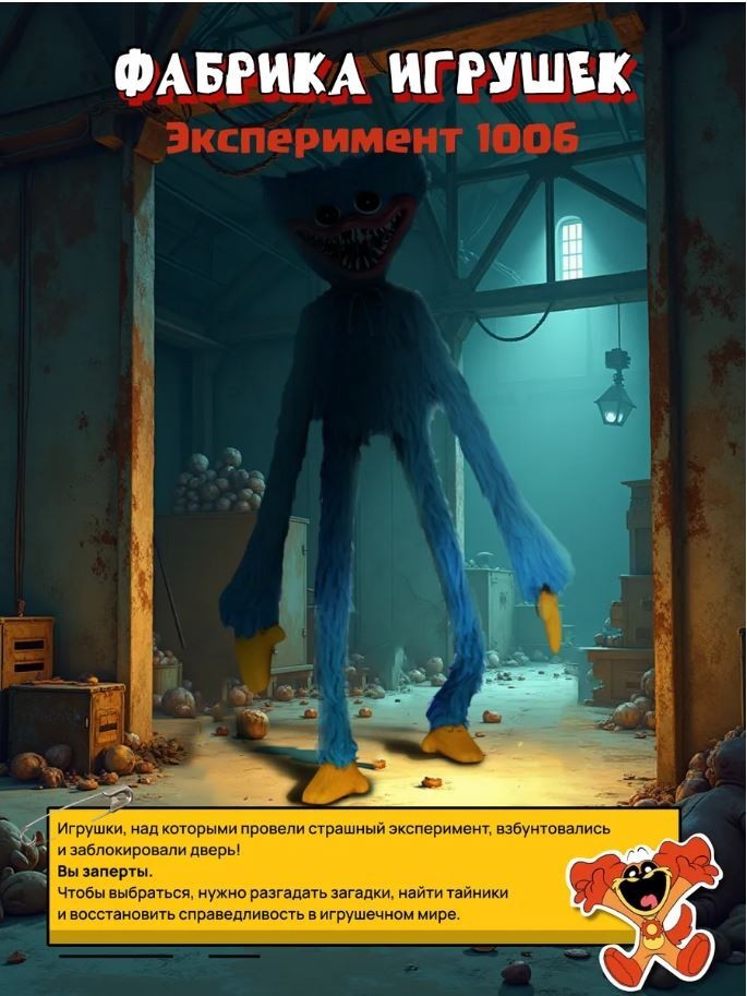Квест игра для детей "Фабрика игрушек" Эксперимент 1006, 7+