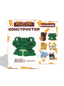 Конструктор Draw Me! "ЛЯГУШКА" (171 деталей), 4*6*6 см