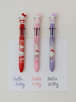 Ручка многоцветная 6в1 "Кошечка", mix