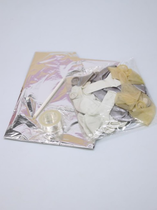 Набор воздушных шаров 25 шт. &quot;Air heart&quot;, silver 