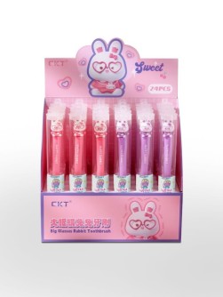 Зубная щётка для взрослых iLikeGift "Dreamy bunny" (21 см), шоу-бокс 24 шт.