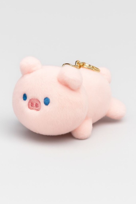 Плюшевый брелок "Lying pig", pink 