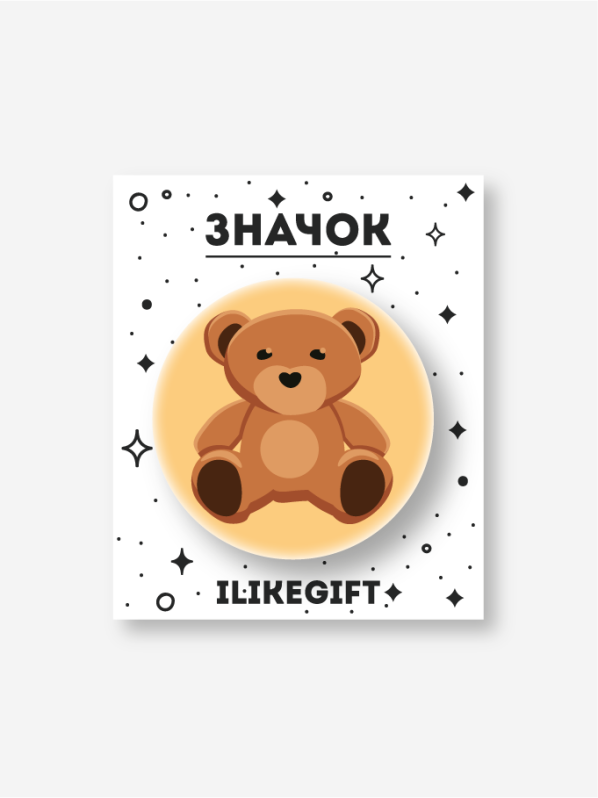 Значок закатной iLikeGift &quot;Bear&quot; 