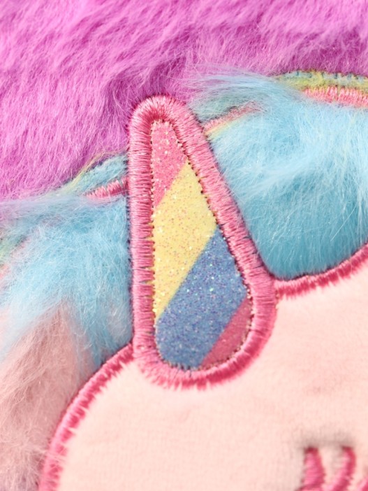 Блокнот плюшевый &quot;Unicorn heart&quot;, purple, 21,5х15,5 см, плотность 80 гр. 