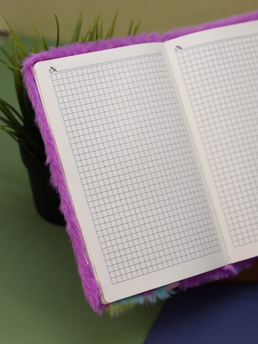 Блокнот плюшевый &quot;Unicorn heart&quot;, purple, 21,5х15,5 см, плотность 80 гр. 