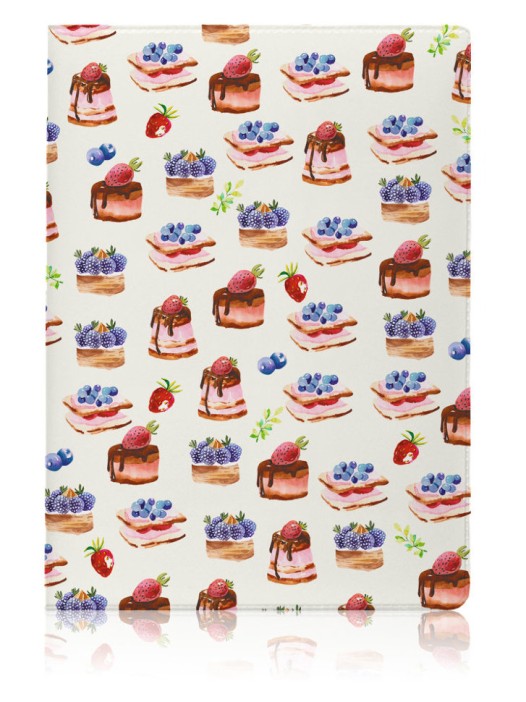 ОБЛОЖКА ДЛЯ ПАСПОРТА &quot;Cupcakes Pattern&quot;, плотность 600 мкм 