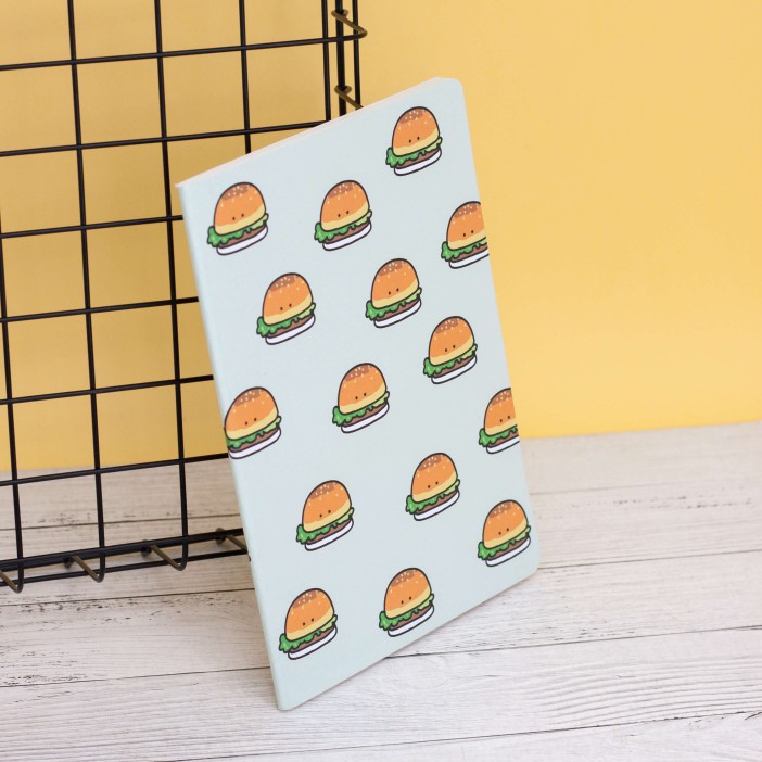 Тетрадь (A5) "Food hamburger", green (14.5*21) 