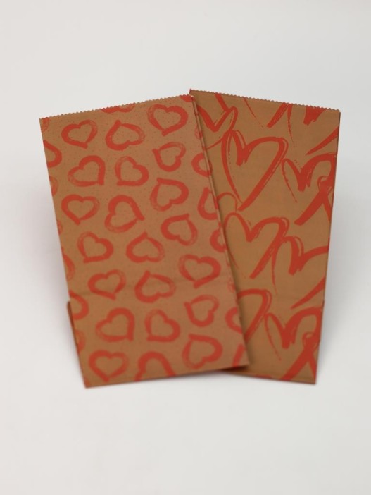 Набор подарочных пакетов+наклейки (6 шт.) &quot;Many hearts&quot;, 18*9*5.5 