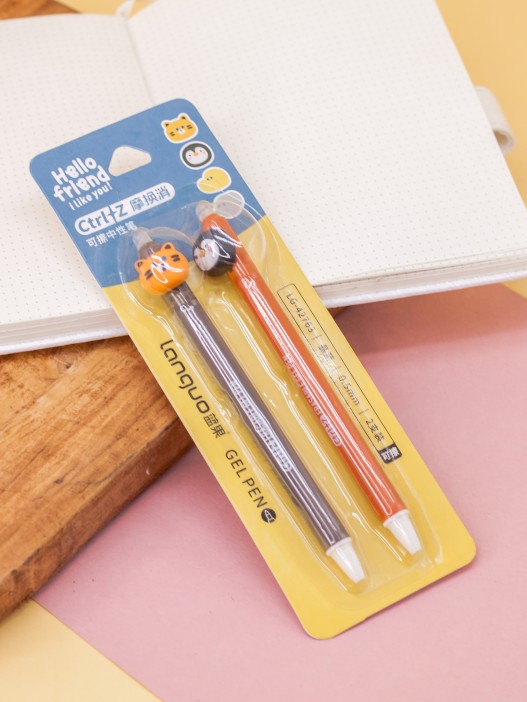 Набор ручек &quot;Animals&quot;, 2шт, black - red 