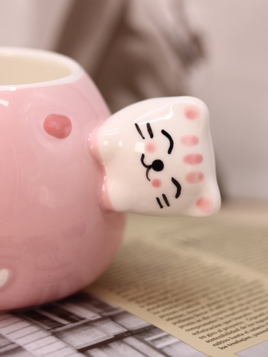 Кружка «Cat fireworks», pink (430 ml) 