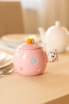 Кружка «Cat fireworks», pink (430 ml)