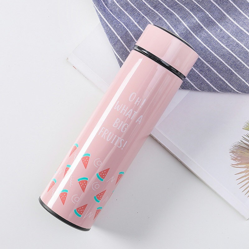 M-2758W Термос "What a big fruits", pink (400ml)