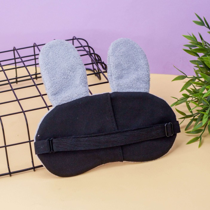 Маска для сна гелевая "Face rabbit", gray 