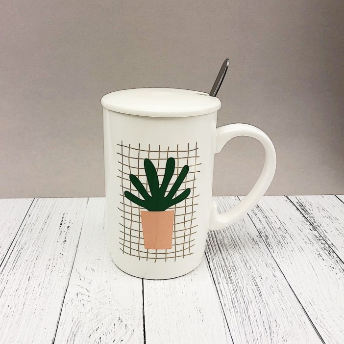 Кружка &quot;Plants&quot; (зеленый) (410ml) 