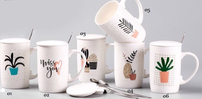 Кружка "Plants" (зеленый) (410ml) 